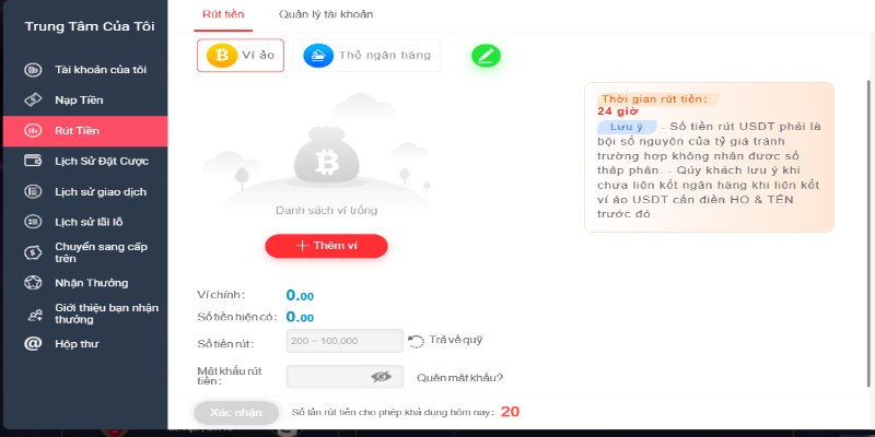 Giao dịch bằng ví tiền ảo
